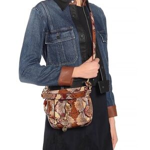 See By Chloe Multicolor Snake Print Shoulder Bag